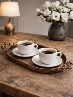 Tácy kovové měděný design SET
